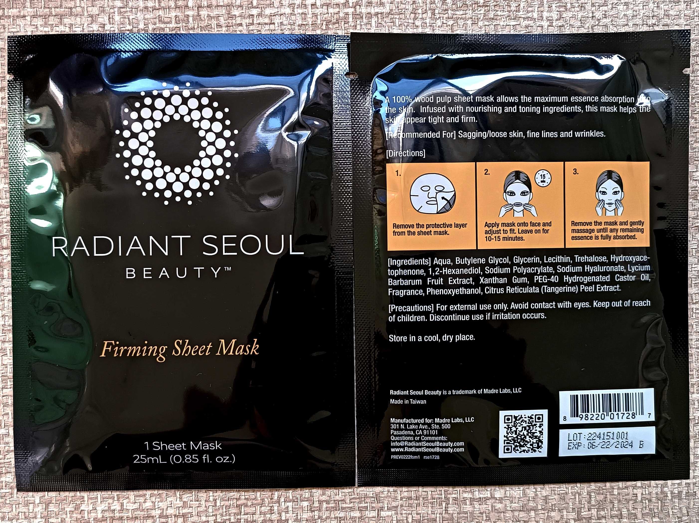 Тканевые корейські тканинні маски MJCare MiJin Radiant Seoul