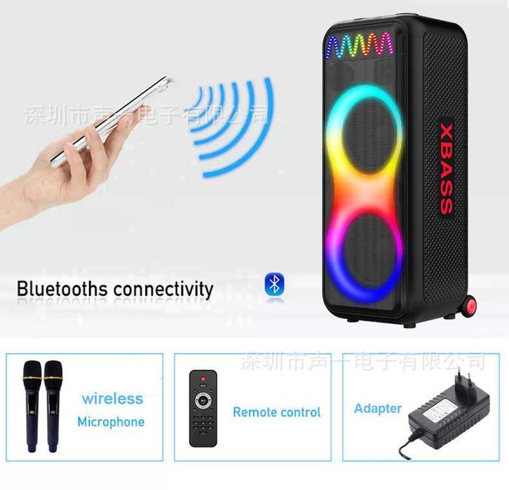 Акустична система 100 Вт з 2шт PartyBox мікрофонами не JBL 310 320 710