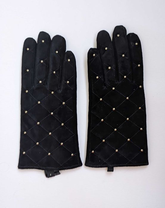 Жіночі замшеві рукавички розмір 7 / S / 18 см