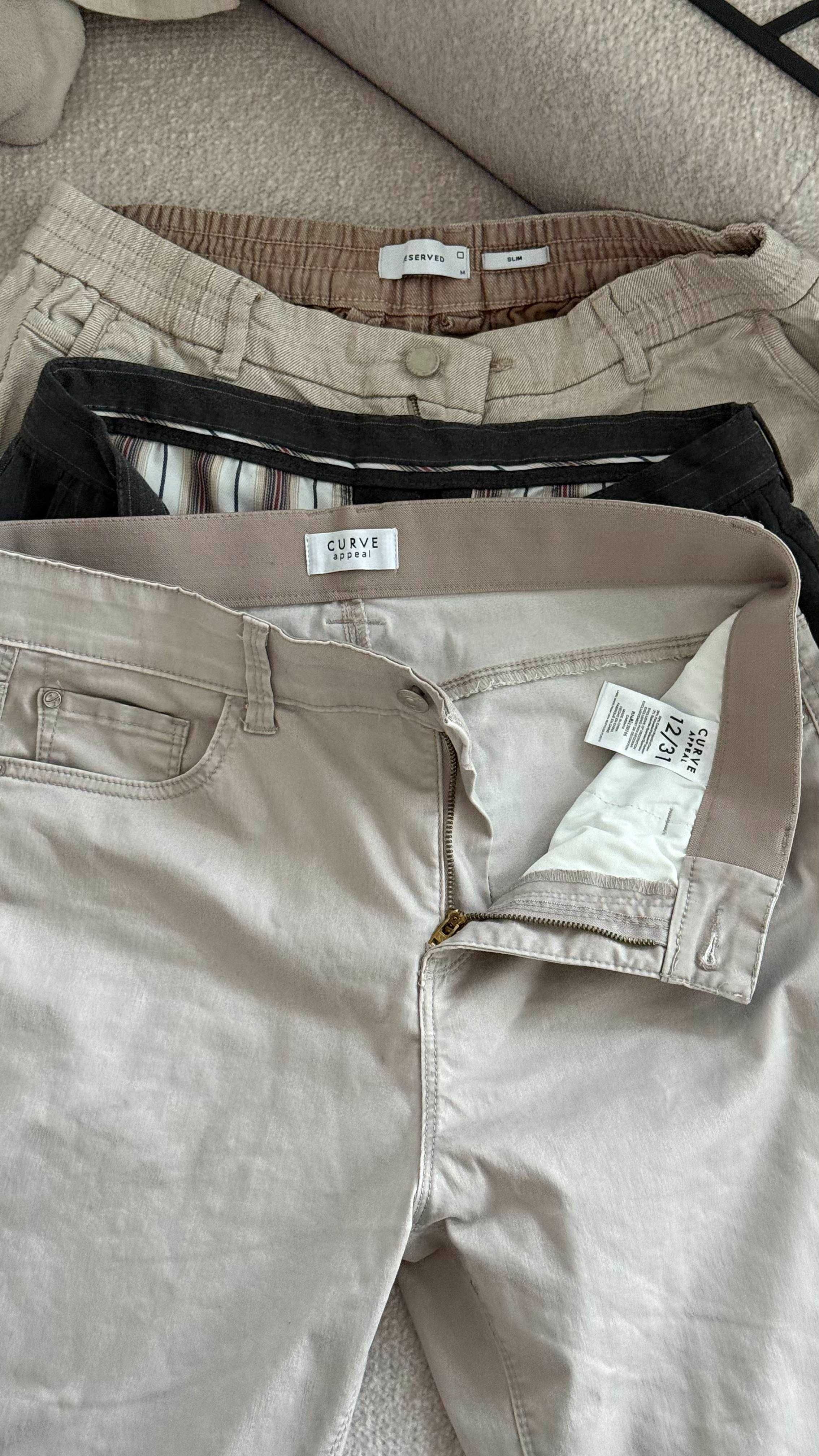 Spodnie CURVE, ZARA, BYTOM, Reserved (6 sztuk]