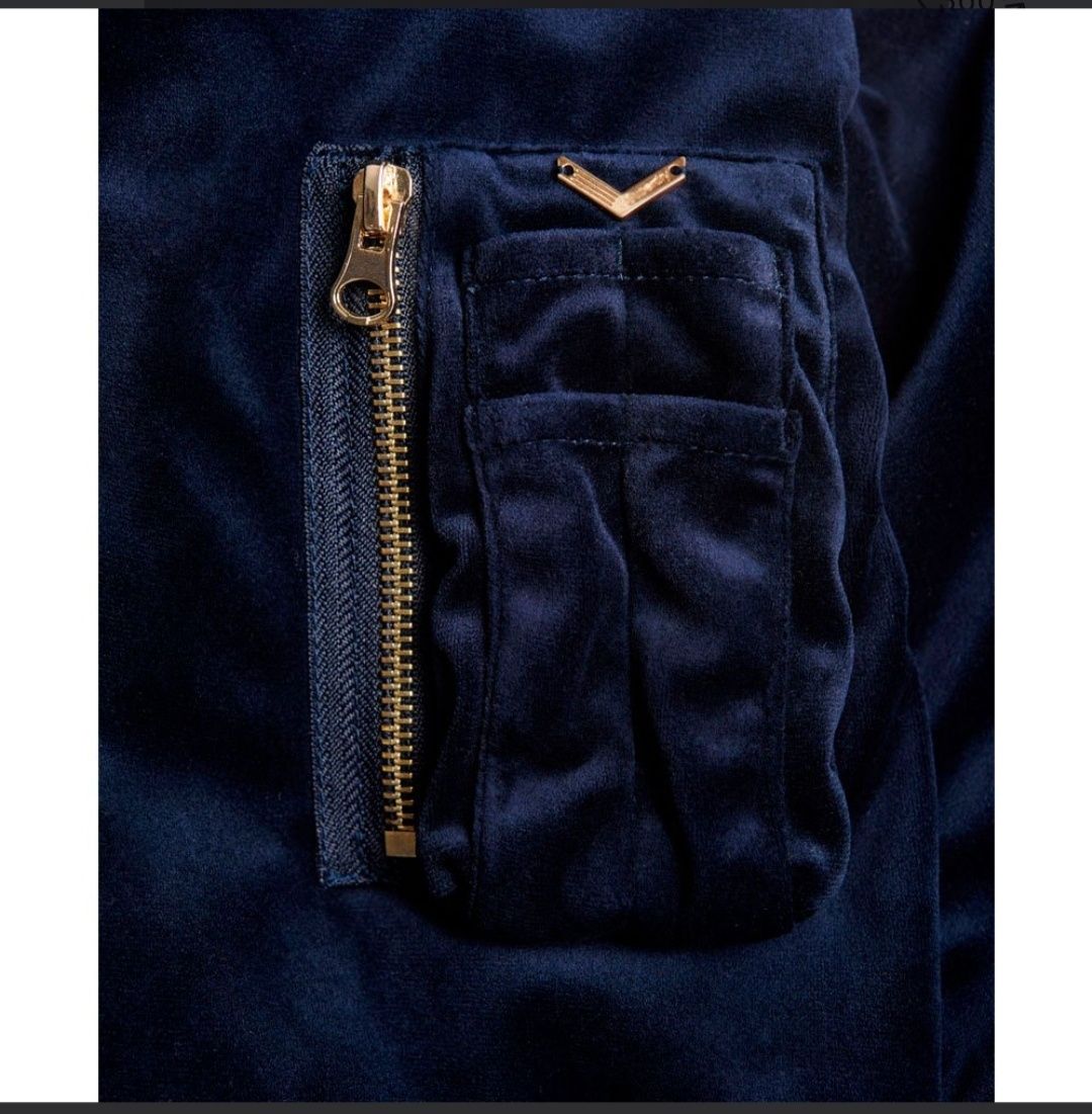 Куртка бомбер Superdry мікровільвет стильна сучасна  темно синя бренд
