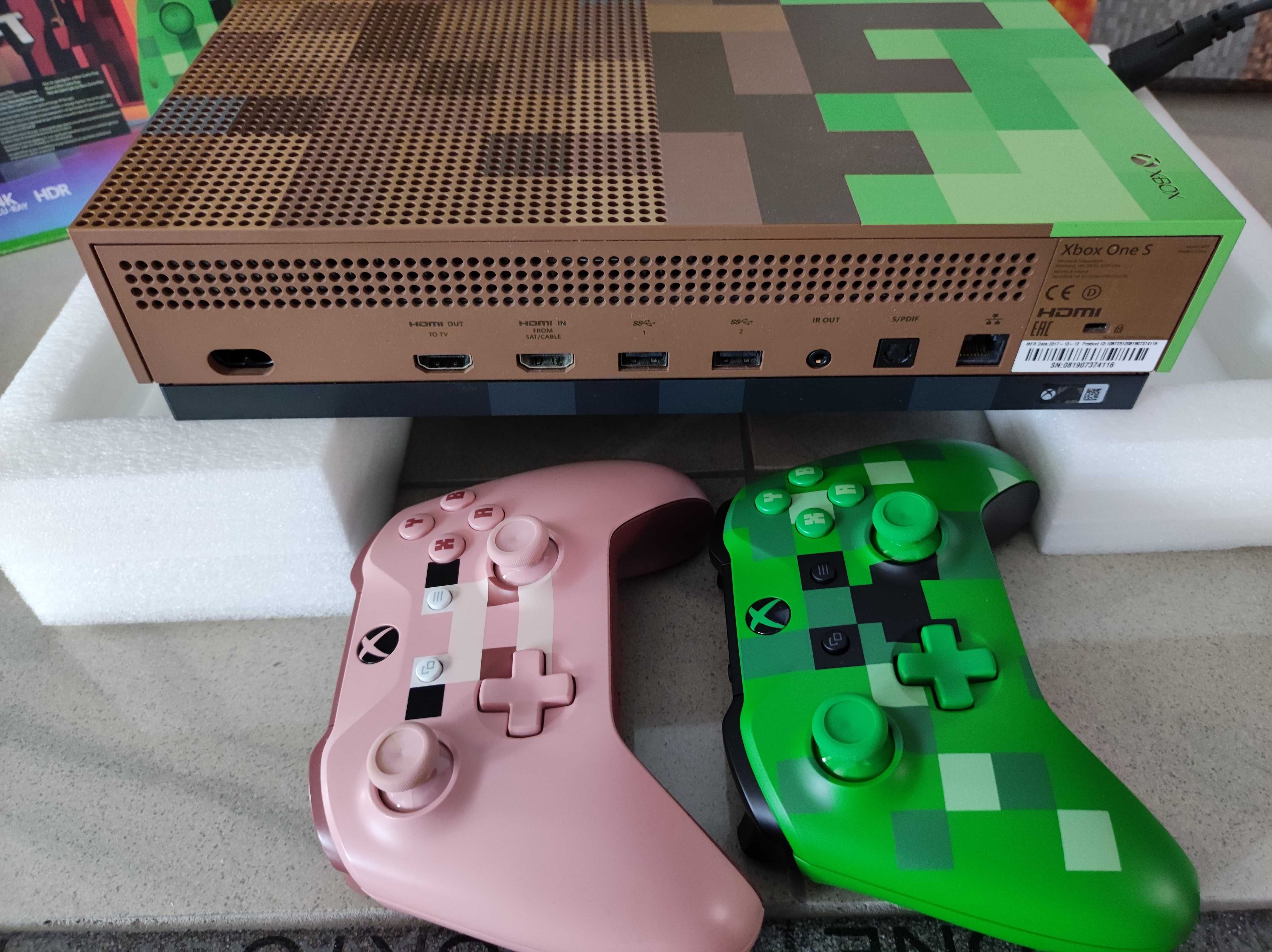 Xbox One S 1Tb model Minecraft 2 * Nowe pady + gra Far Cry 4