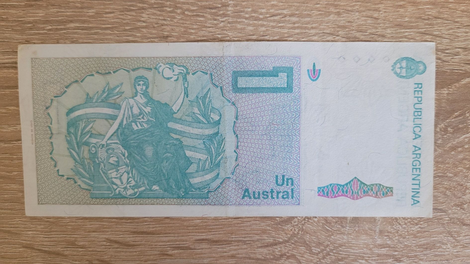 Banknot 1 Austral, Un Austral, Austral argentyński, waluta Argentyny