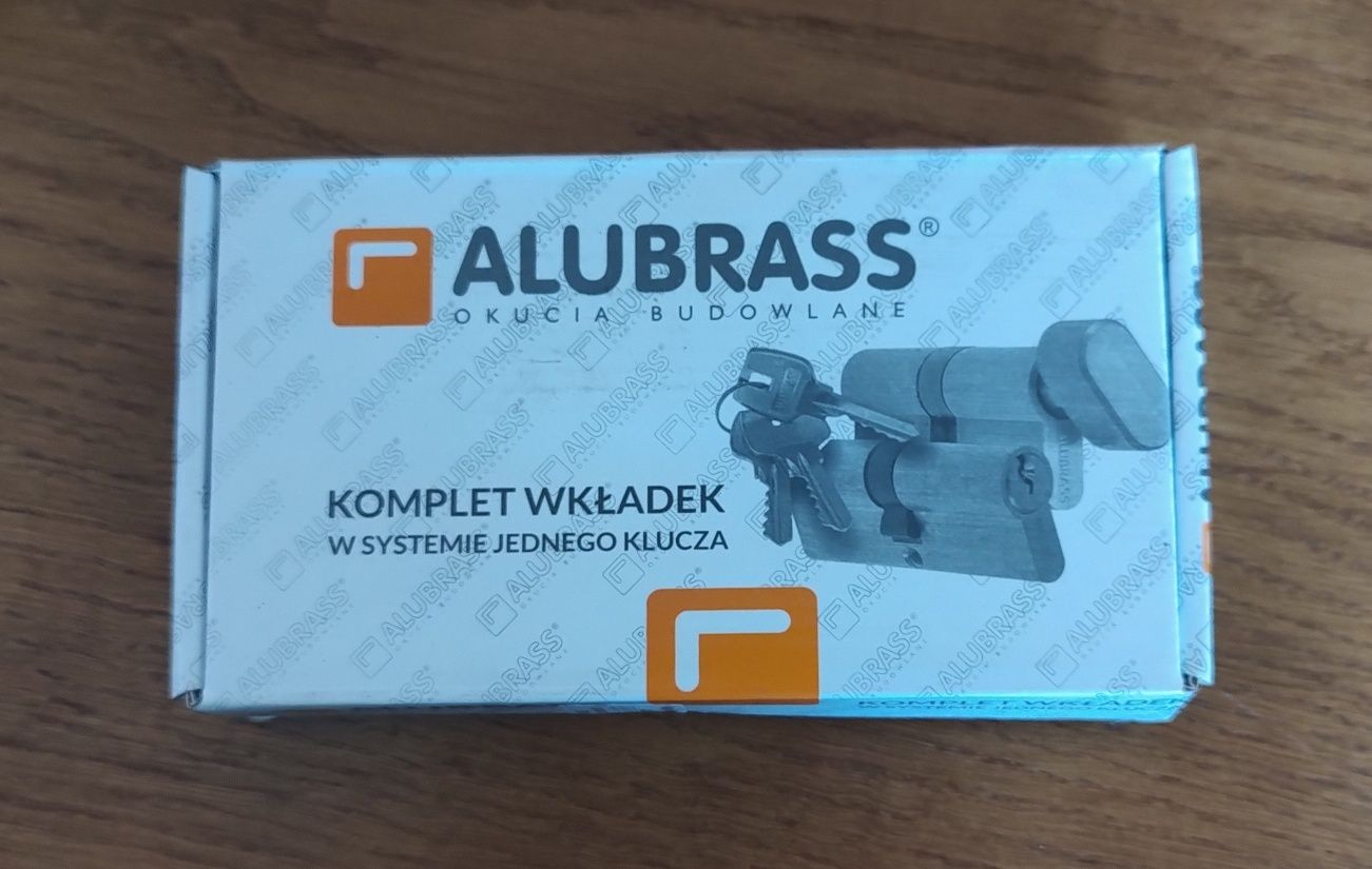 Alubrass nowe podwójne wkładki zamka drzwi 9cm z kartą 5 kluczy