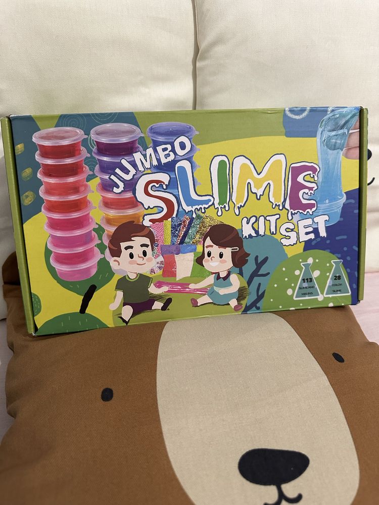 Slime wielki zestaw 128w1 do robienia glutów XXL