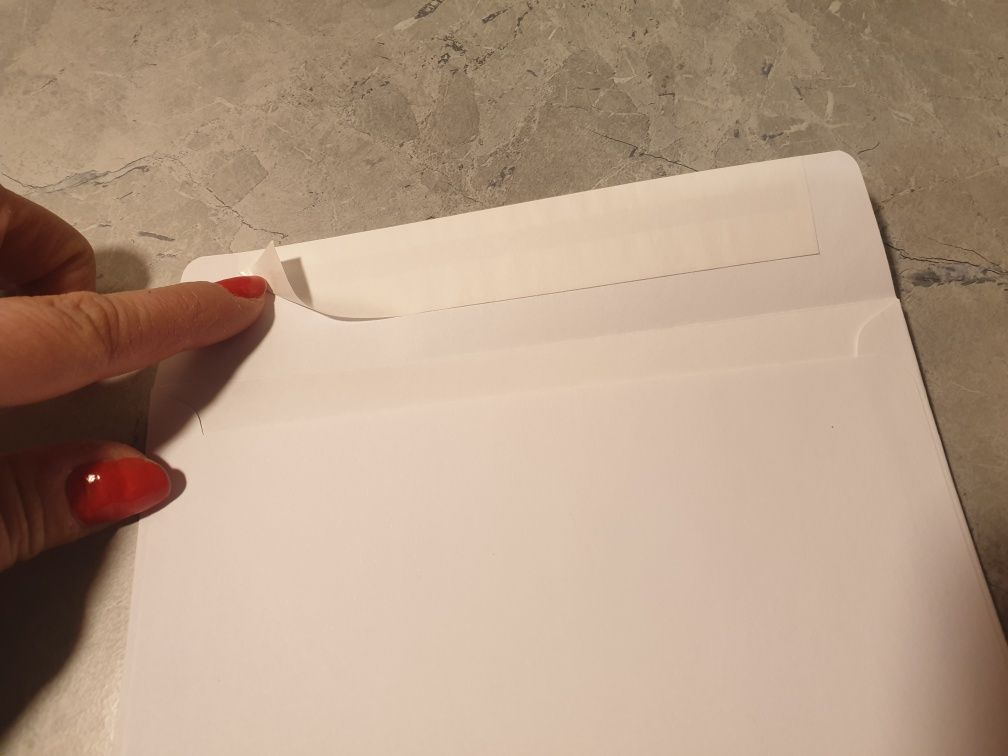 K Koperta koperty Biała 17 x 17 cm HK zaproszenia na ślub komu