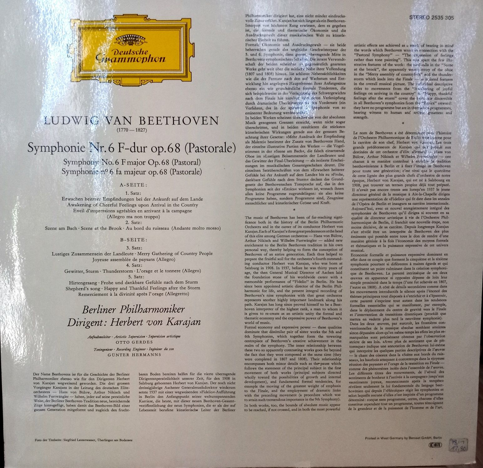 Beethoven-SymfoniaNr.6F-durOp.68 LP Winyl EX