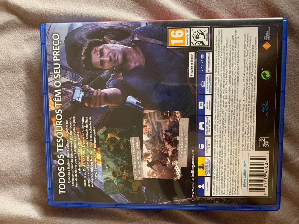 Jogo Uncharted 4- Ps4/ Playstation 4