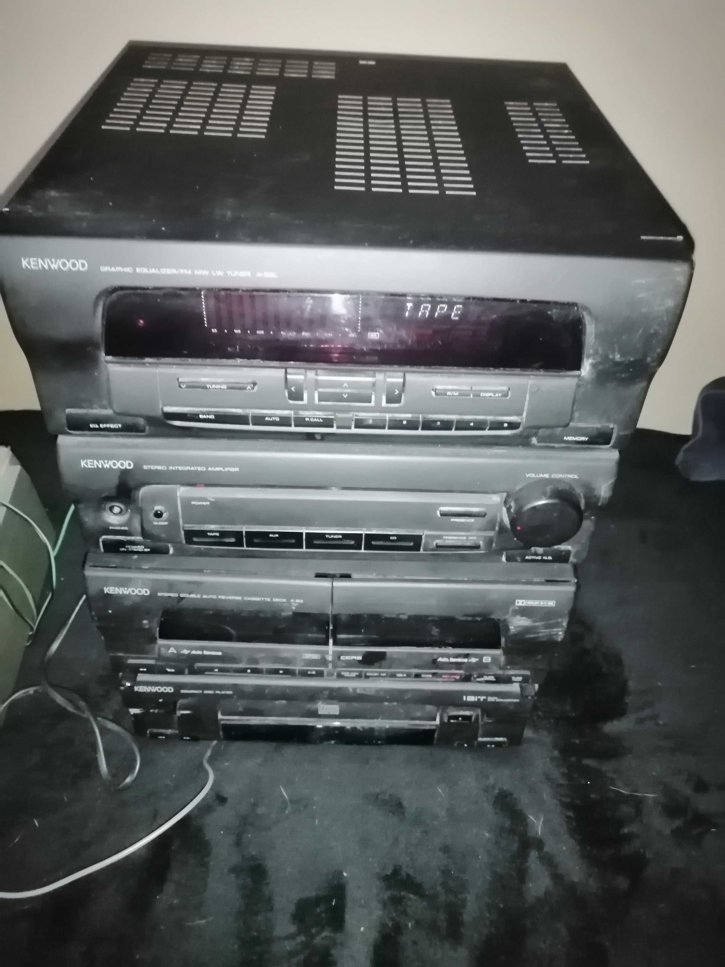 Wieża Kenwood radio cd aux kaseta