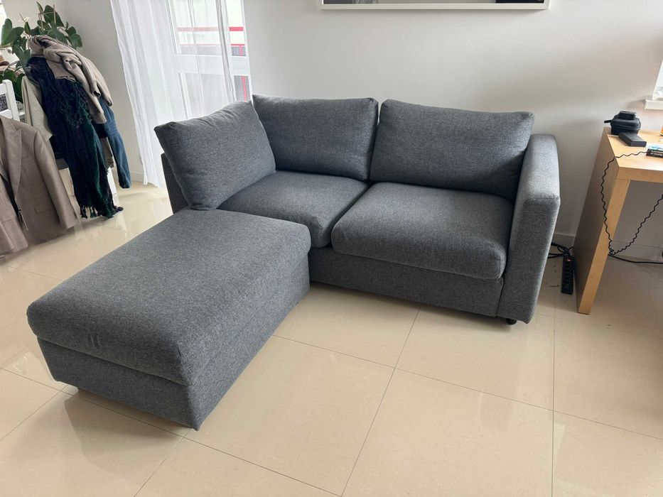 IKEA VIMLE Sofa 2-osobowa, rozkładana i podnóżek ze schowkiem