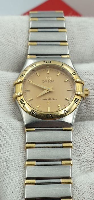 Omega Constellation Quartz Half Bar - cal. 1456 - stal + 18k złoto