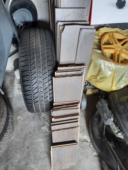 Panele podłogowe używane buk-klepki i ciemny dąb tanio