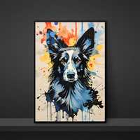Plakat "Pies Border Collie" - dla miłośników psów - 30x40cm