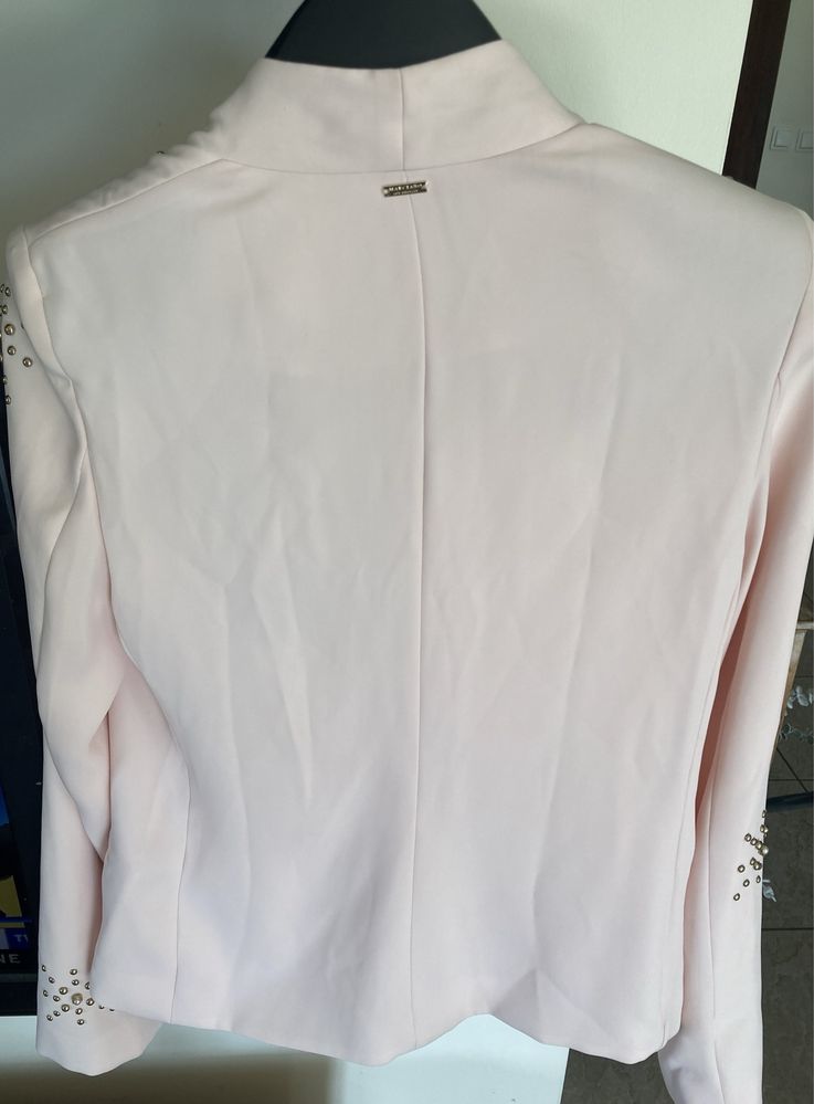 Nowa elegancka marynarka pudrowy róż Marciano Guess 38 40 M L komunia
