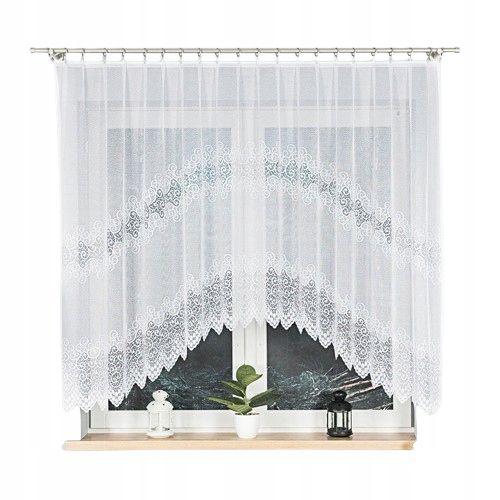 Firana do pokoju Walencja żakard 150x250cm biała na żabki