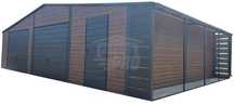 Garaż blaszany 10x6m wiata 1m 2x Brama uchylna 2x okno rynny GP455