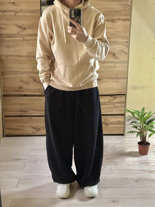 Худі кофта з капюшоном чоловіча бежева м л m l оверсайз oversize