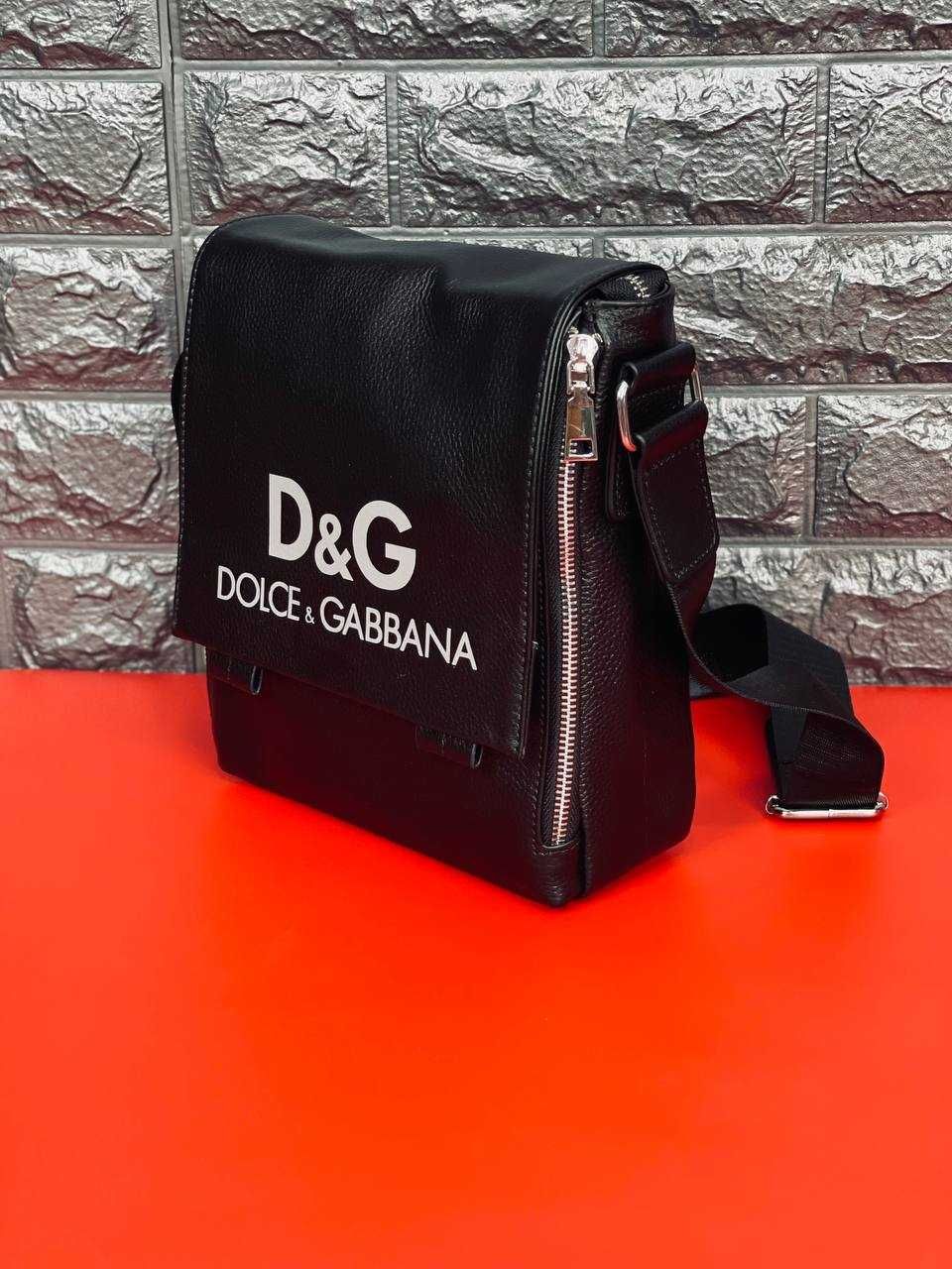 Dolce&Gabbana Сумка мужская через плечо Натуральная Кожа! Сумка слинг