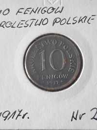 10 Fenigów Królestwo Polskie 1917 r. - nr. 2