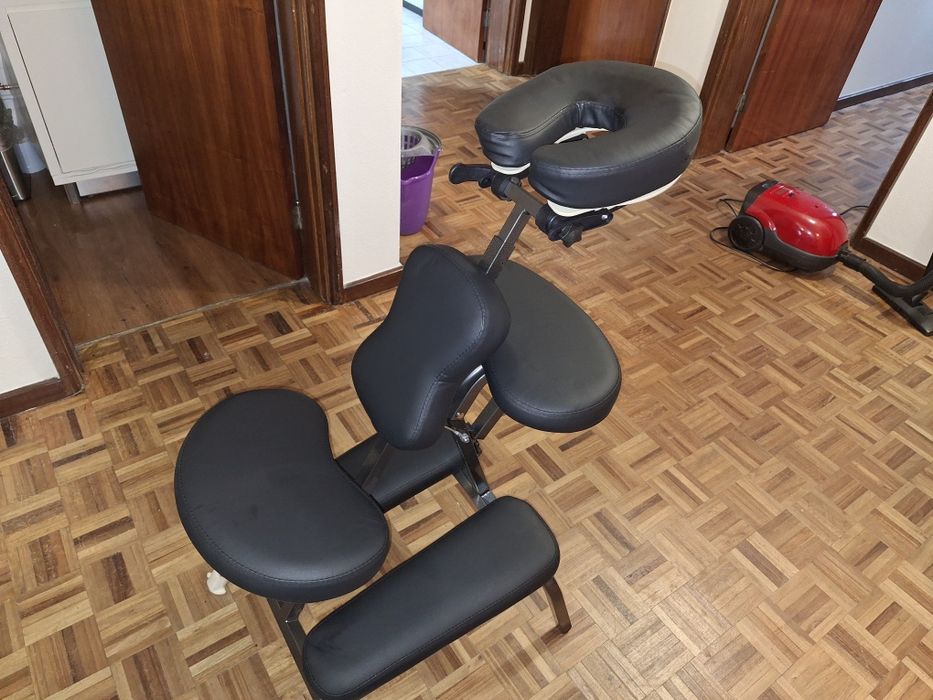Cadeira Metálica Massagem c/ acessórios e saco de transporte
