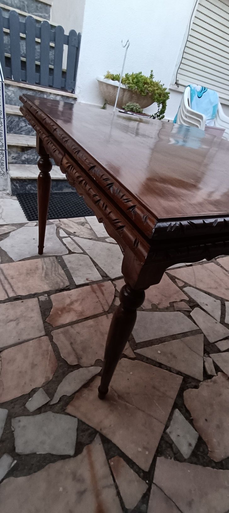 Mesa antiga trabalhada meados 1950