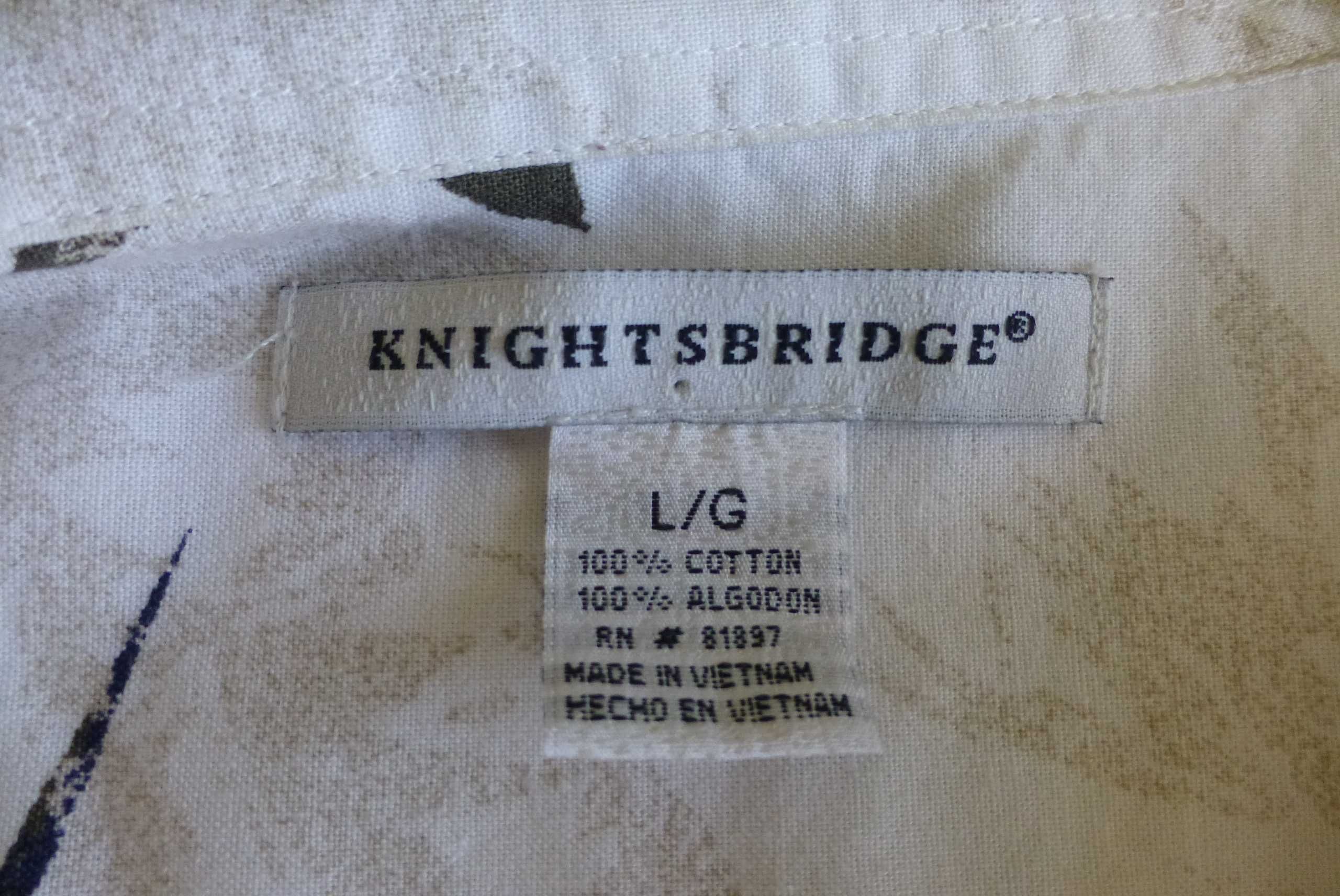 Knightsbridge letnia męska koszula Fish Print L XL