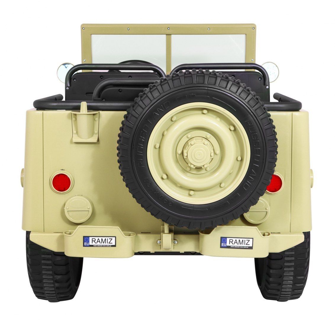 Auto na akumulator JEEP Retro Wojskowy 24V 4x4 Matcha