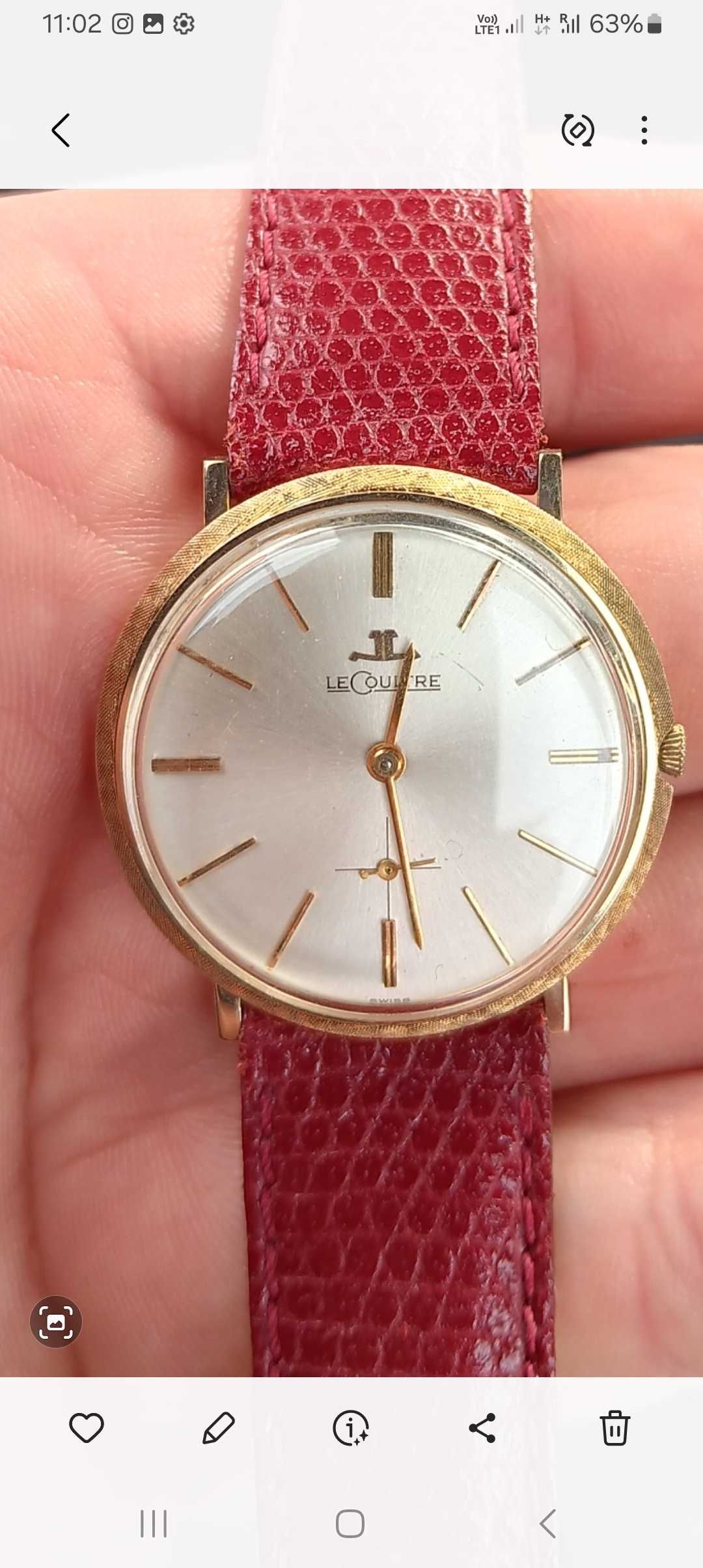 Zegarek LeCoultre złoto 14k [585)