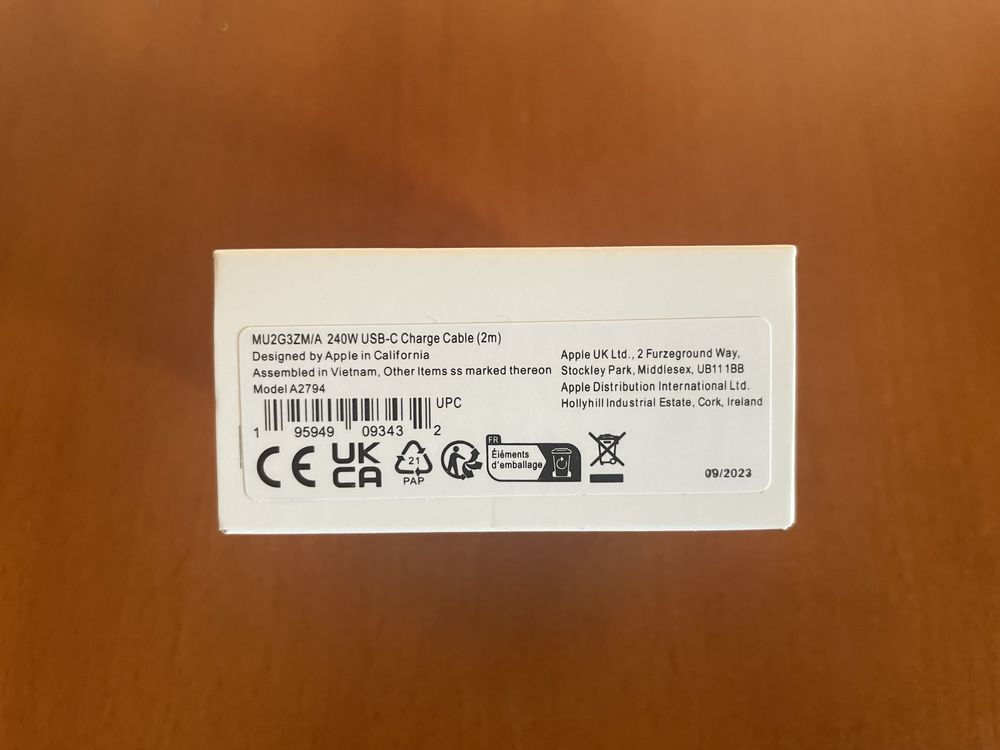 Cabo 240W iPhone / Mac / iPad / usb-c to c