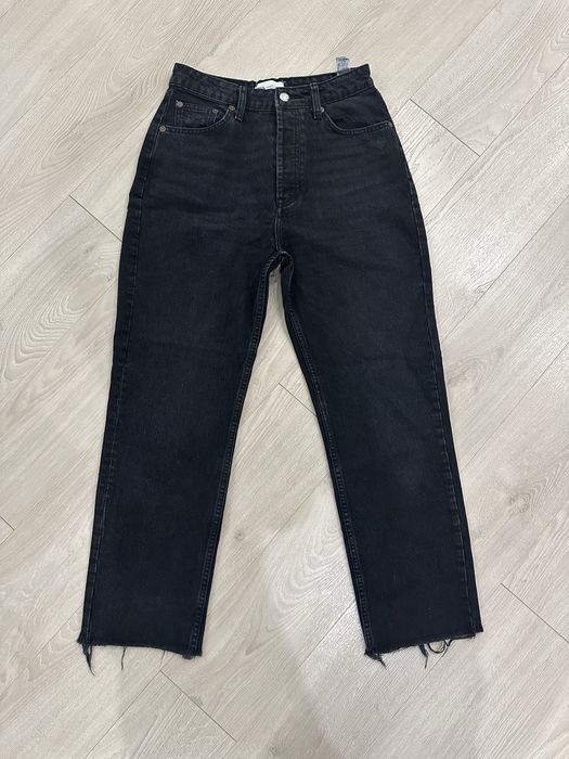 Джинси zara straight 36 38 сині сірі чорні