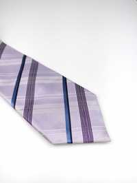 Slaters fioletowy liliowy jedwabny krawat w paski