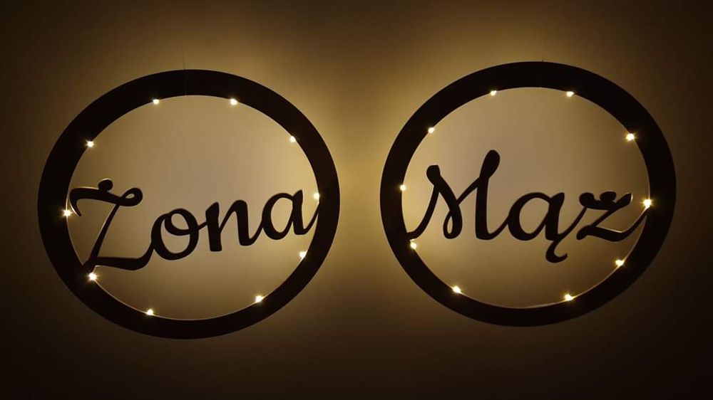 Koła Mąż Żona Led, koła na ściankę