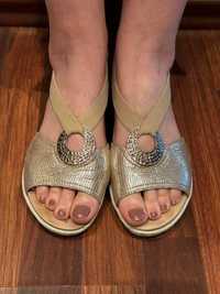 Caprice sandały damskie, rozmiar 40, skóra, na szeroką stopę