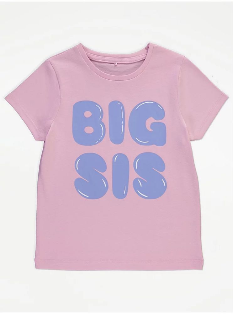 104-110 George bawełniana koszulka tshirt Big Sis starsza siostra