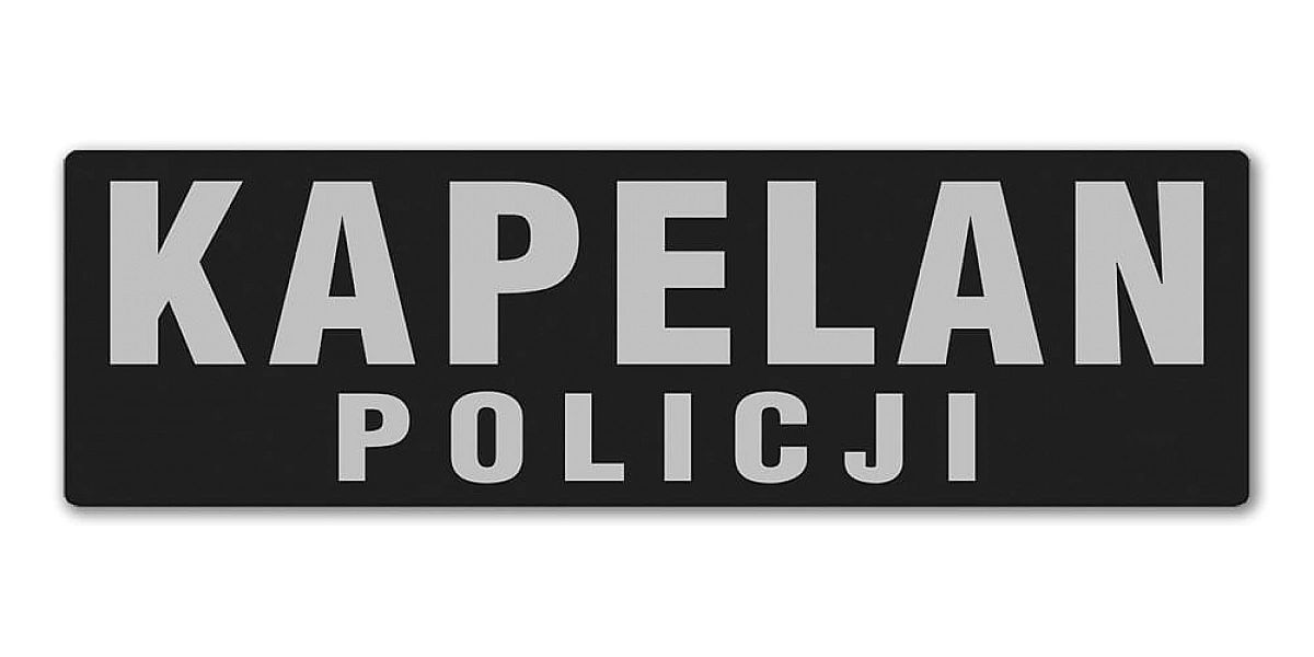 Emblemat KAPELAN POLICJI odblaskowy na rzepie 13 x 5 cm