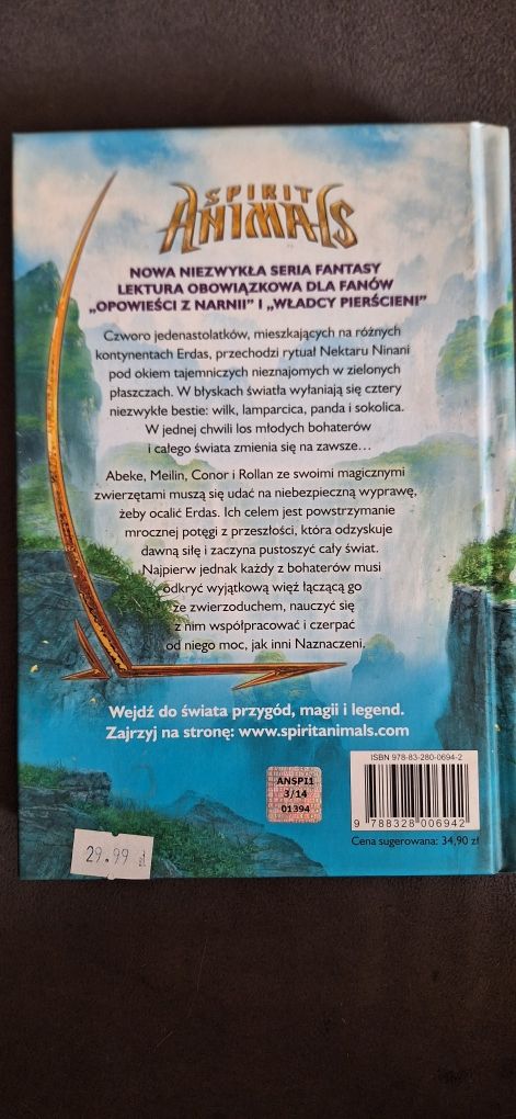 Książka "Spirit Animals, Zwierzoduchy" Brandon Mull
