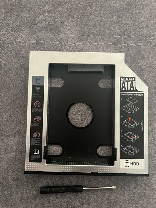 Caddy-адаптер 12,7 мм SATA + викрутка у подарунок