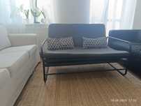Sofa rozkładana 2 osobowa IKEA szary/czarny