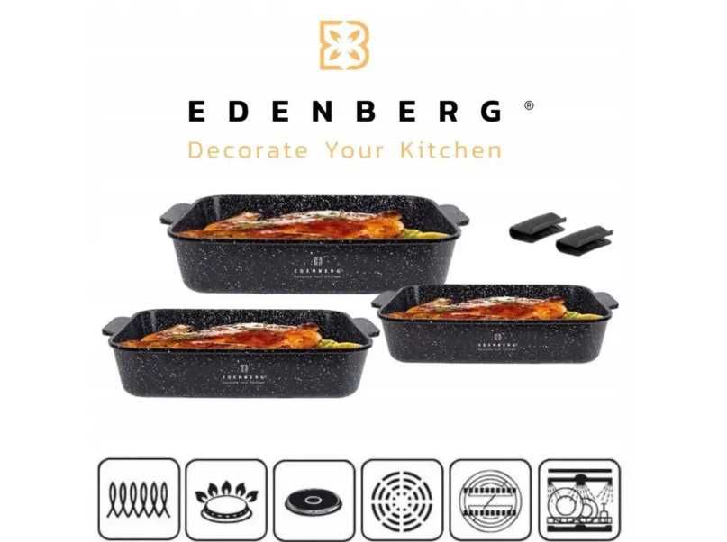 EB-12125 Жаровня З Кришкою Edenberg гранитное покрытие