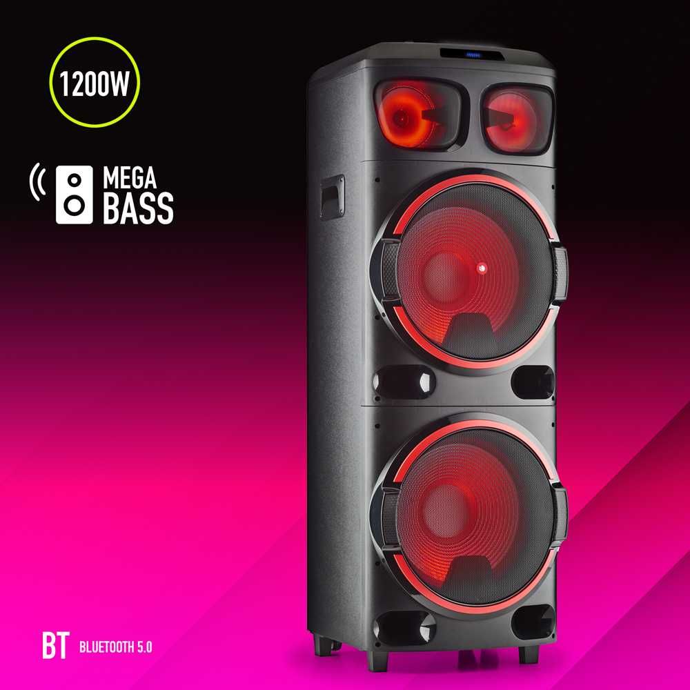 Coluna Portátil NGS Wild Dub 3 Boombox - 1200W