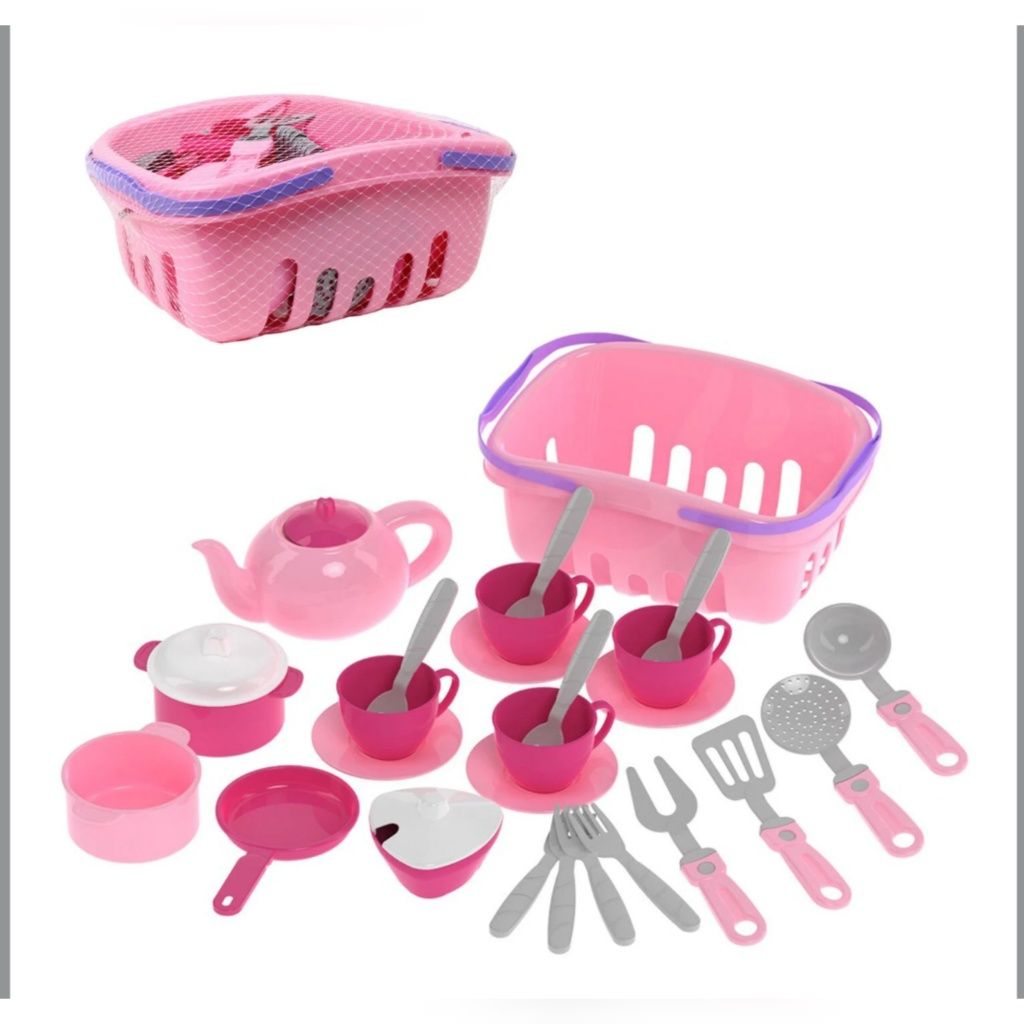 Великий набір дитяча кухня посуд посудка іграшкова плита пічка чайник