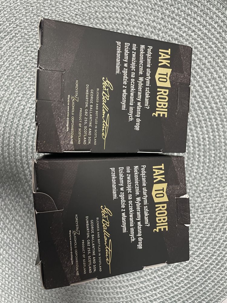 Kolekcjonerskie nowe 6 szklanek do whisky Ballantines