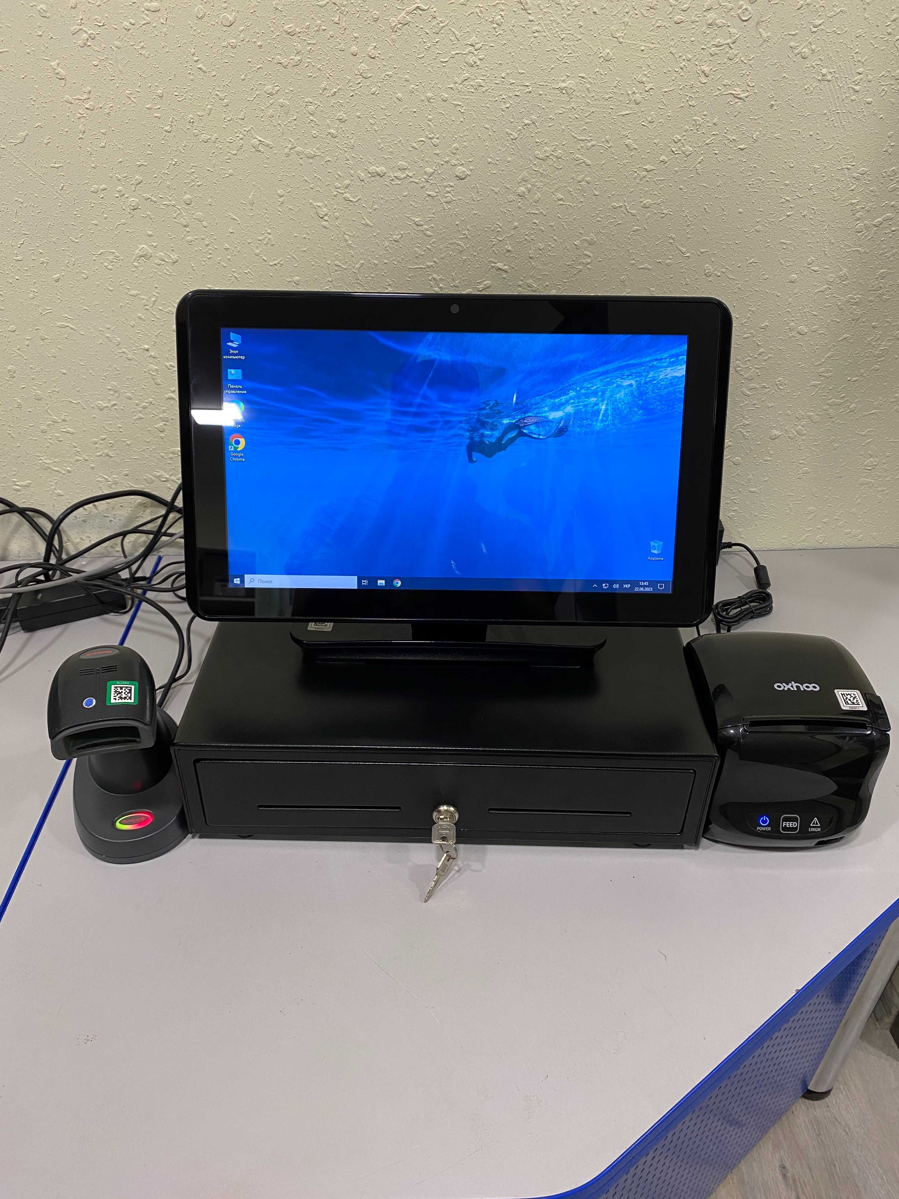 Комплект POS системи POS-термінал принтер чеків сканер, різні варіанти