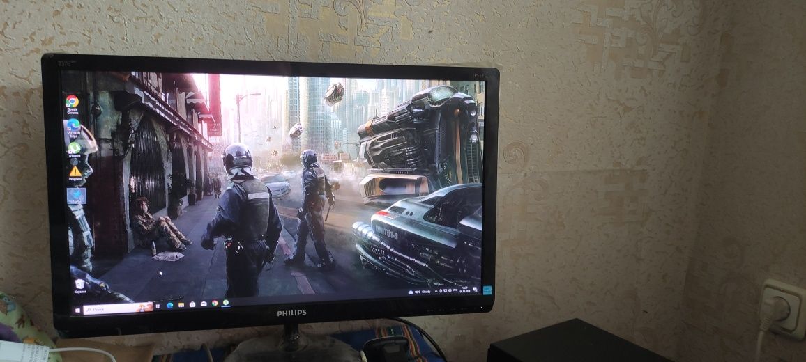 Игровой пк с монитором, мишкою, клавиатурой та роутером
