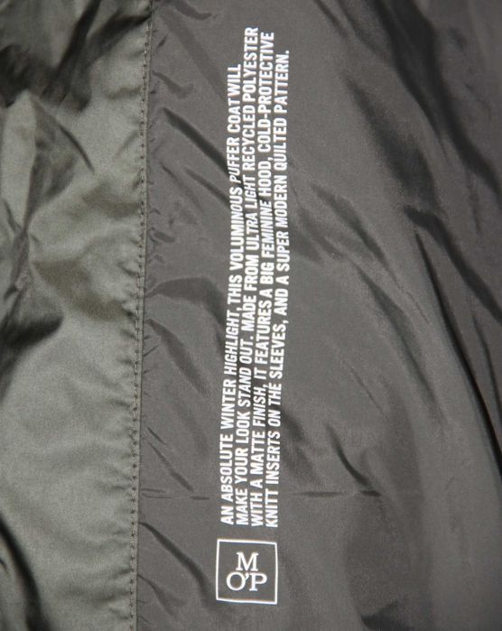 Marc O'Polo Płaszcz Puchowy Pikowany z Kapturem Damski Oliwka