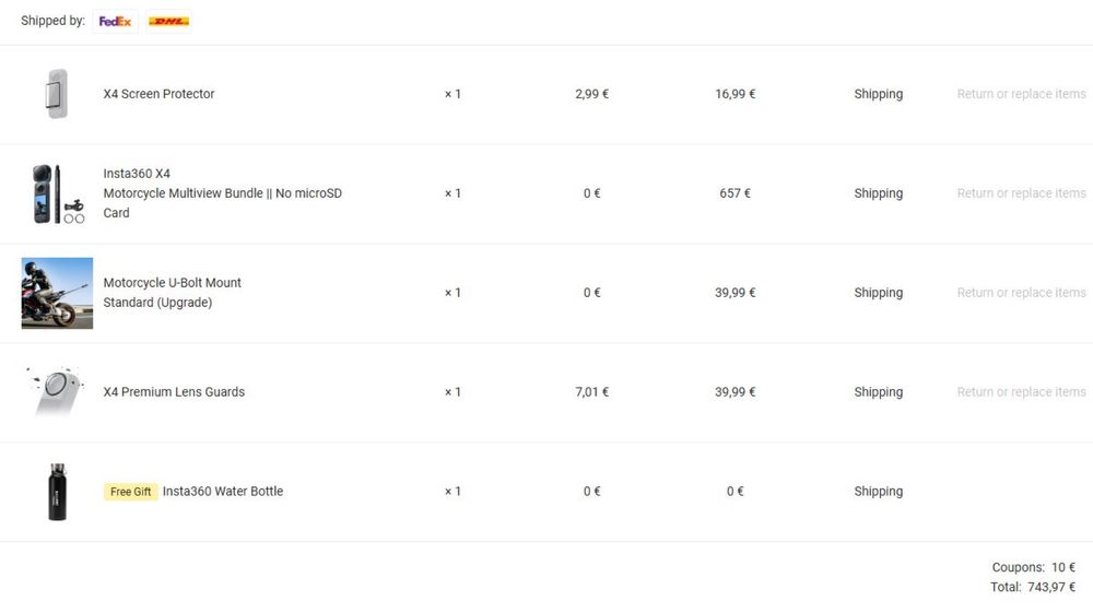 Câmara Insta360 X4 + Extras