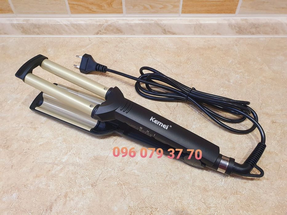 Тройная плойка волна Kemei KM-2022