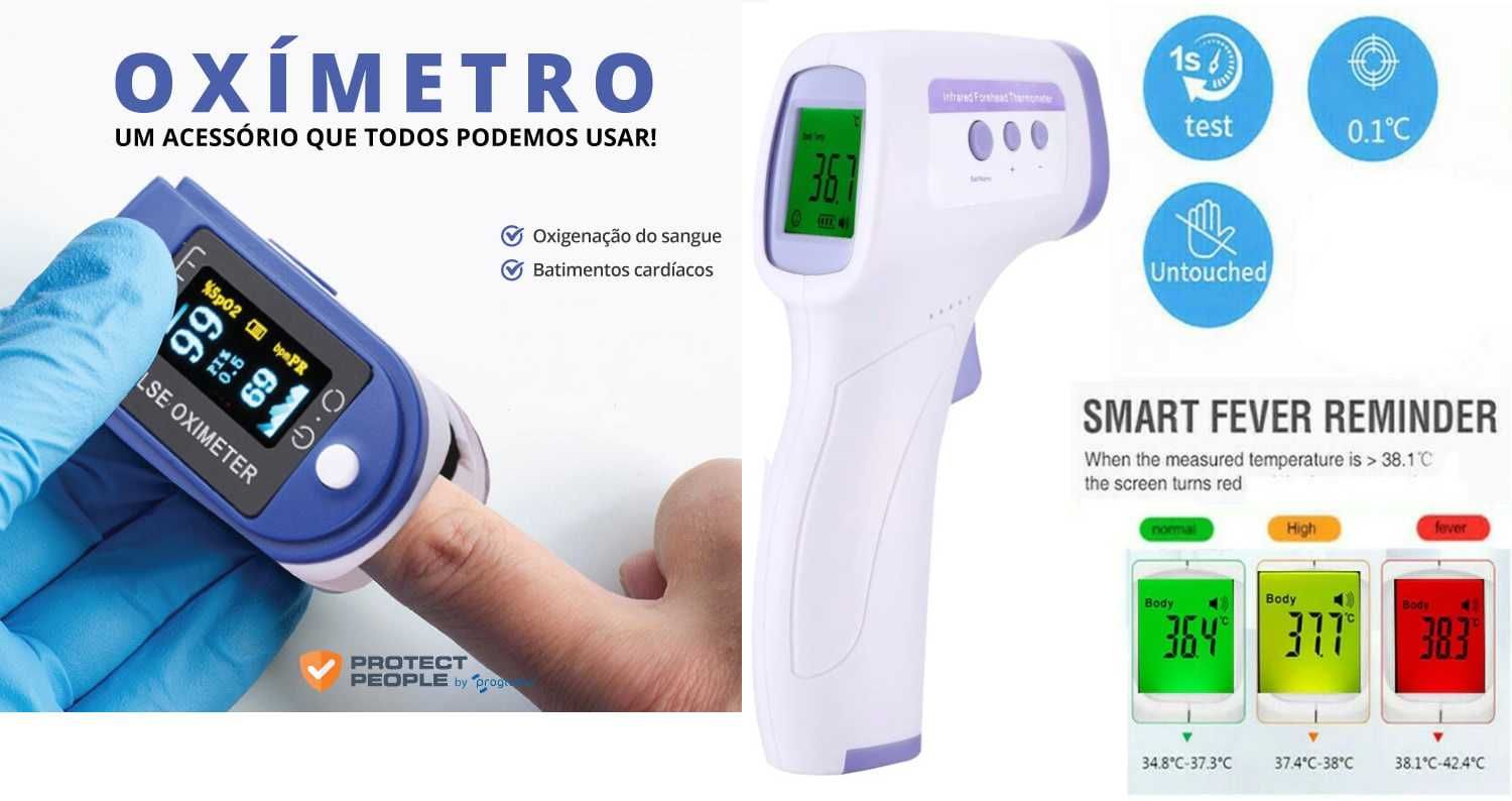 kit termometro digital e oximetro