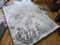 Puszysty dywan typu rabbit 220x160 szary marki Floko - nowy