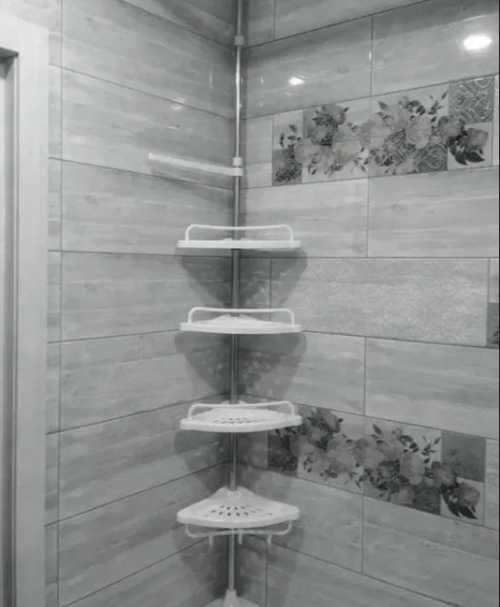 Угловая полка для ванной комнаты многоугольная стойка стелаж этажерка